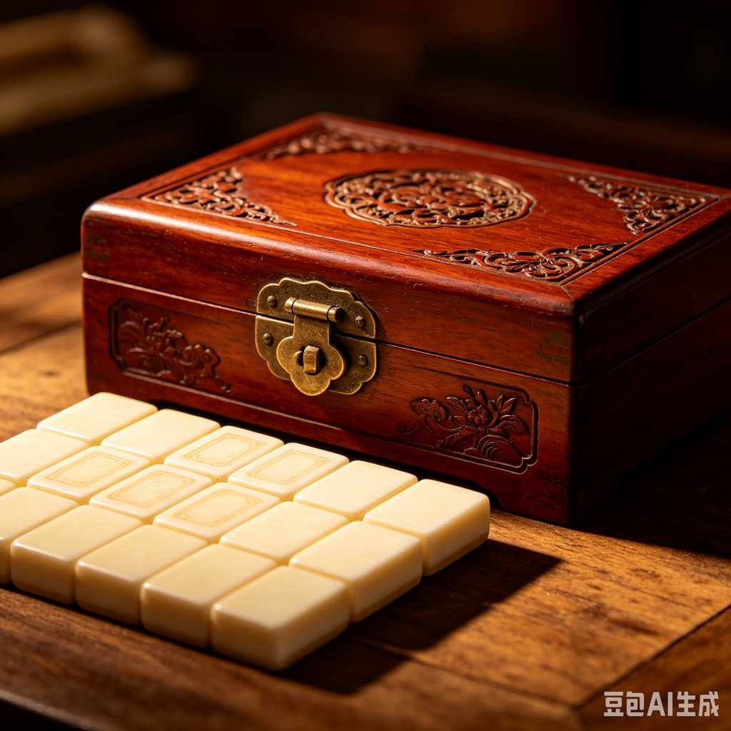 premium engraved mahjong set